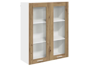 Meuble de rangement cuisine, armoire suspendue chêne artisanal 80x31x100cm shl2262