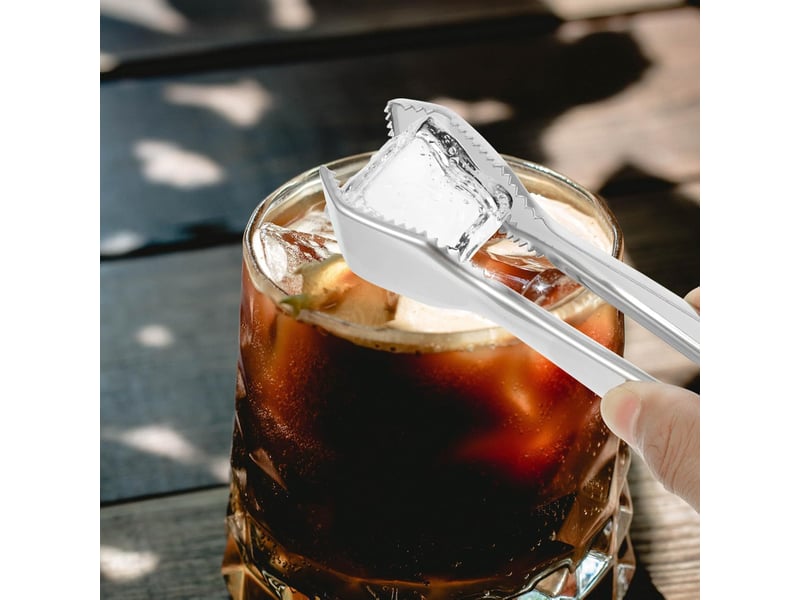 Pince à glaçons ustensile cuisine inox robuste et pratique dents antidérapantes en acier inoxydable argenté multi-scène pour restaurants et cafés No Commercial reference - Conforama D