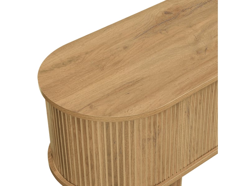 Meuble tv moderne avec portes coulissantes, meuble bas unique au design élégant et polyvalent - Conforama D
