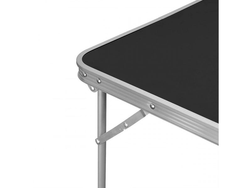  Table de camping pliante 70x50x60 cm – noire – ultralégère, poignée et pieds repliables pour transport facile  - Conforama E