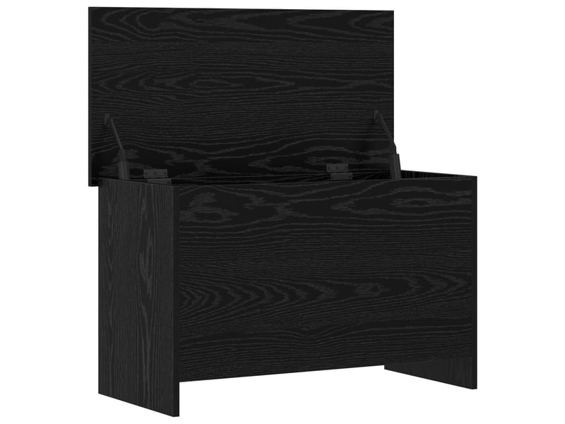  Coffre de rangement avec stockage chêne noir 80x40x50 cm  - Conforama E