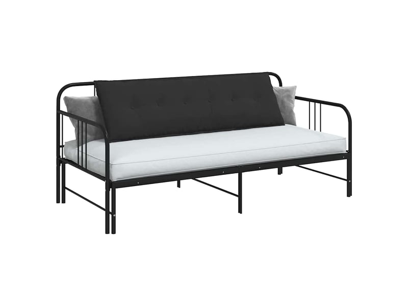 Coussin de dos, coussin de dossier noir 160 x 50 cm tissu en microfibre cf54827 - Conforama C
