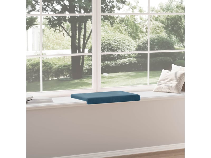  Coussin de banc, coussin d'assise, coussin de canapé velours bleu profondeur 35 cm cf53852  - Conforama D