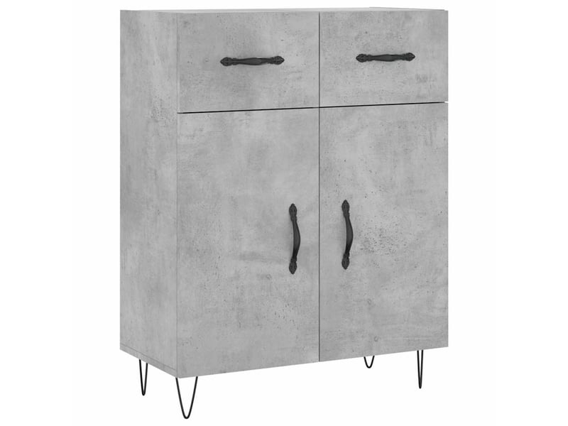  Buffet - bahut - meuble de rangement gris béton 69,5x34x90 cm bois d'ingénierie  - Conforama A