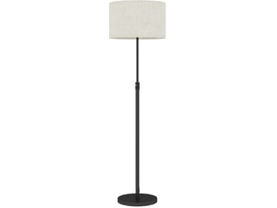 Lampadaire réglable en hauteur 40 x 40 cm – noir – télécommande, variateur et interrupteur au pied