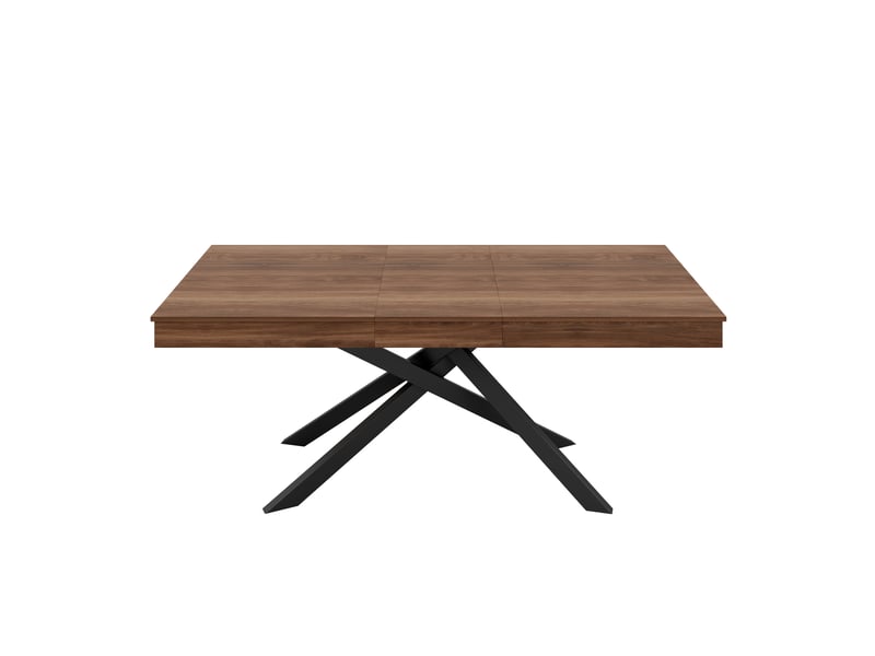 Table à manger extensible rectangulaire noyer, 140180 x 80 cm, 6–8 places - Conforama E