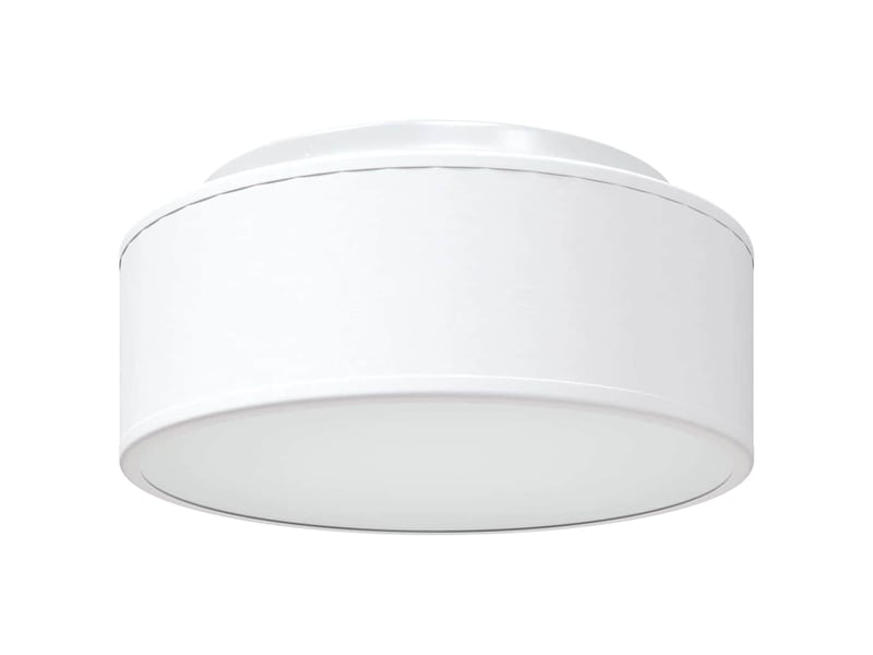 Lampe de plafond, plafonnier blanc 30x30x13,5 cm tissu - Conforama A