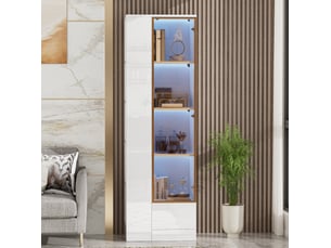 Vitrine coloris blanc  VIVRYN  - 50 cmx160 cm