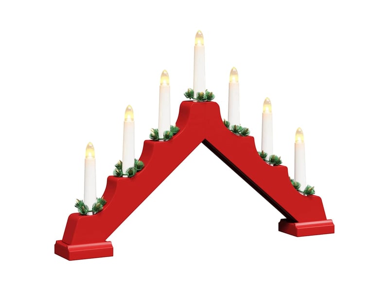  Pont de bougie de noël 3 pc 7 led blanc chaud 39.5 x 5 x 29 cm cf62258  - Conforama D