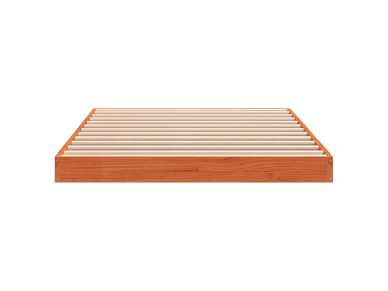  Lit simple- lit adulte -  cadre de lit sans matelas  marron 100x200cm bois pin massif  - Conforama D