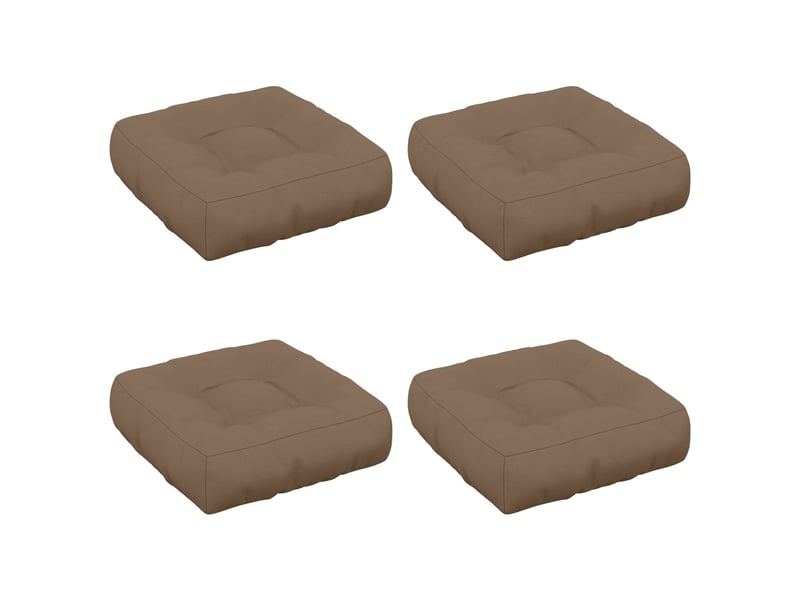 Lot de 4 coussins de siège, coussins d'assise vianen 100 % polyester taupe cf60663 - Conforama A