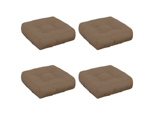 Lot de 4 coussins de siège, coussins d'assise vianen 100 % polyester taupe cf60663