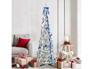 Sapin de noël artificiel, arbre de noël blanc 180 cm pvc