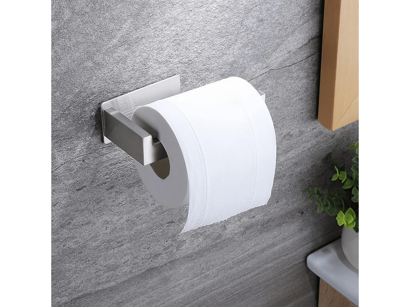  Porte-papier toilette, porte-rouleau de papier toilette adhésif, porte-papier toilette en acier inoxydable sus 304 (2 pièces, argent)  - Conforama C