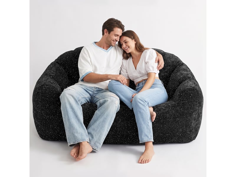  Fauteuil poire bear paw starry sky grand format avec accoudoirs et rembourrage  - Conforama E