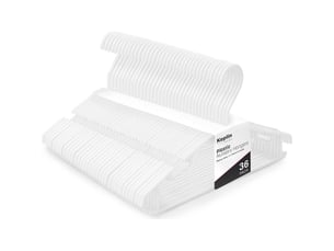 Lot de 36 cintres pour vêtements d'enfants, en plastique antidérapant, ronds et peu encombrants, pour un rangement optimal des vêtements d'enfants.