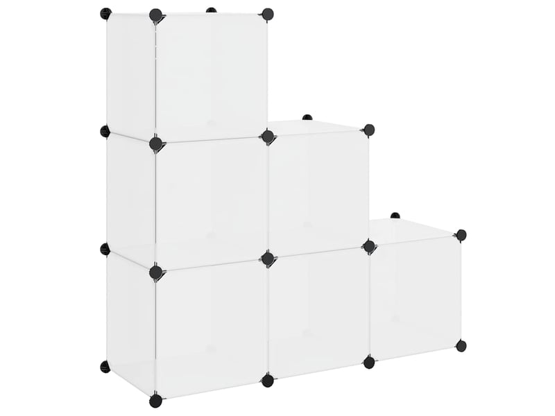  Organisateur de rangement cube avec 6 compartiments blanc  - Conforama E