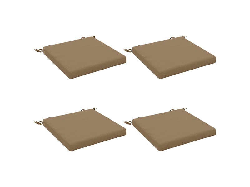 Lot de 4 coussins de siège, coussins d'assise soest 100 % polyester taupe cf60554 - Conforama A