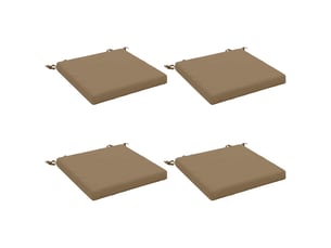 Lot de 4 coussins de siège, coussins d'assise soest 100 % polyester taupe cf60554