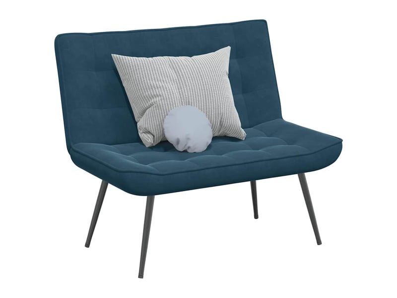 Banc, canapé 2 places bleu 110x74x84 cm velours - Conforama B