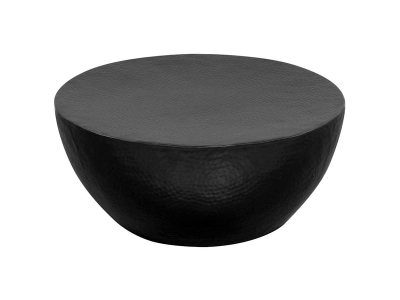  Table basse - table de salon - table à thé aluminium martelé 70x30 cm noir  - Conforama A