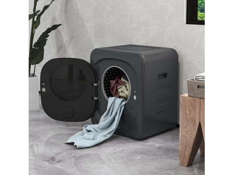  Mini sèche-linge à évacuation 48x40x56 cm 4 kg 6 programmes écran tactile led métal gris  - Conforama B