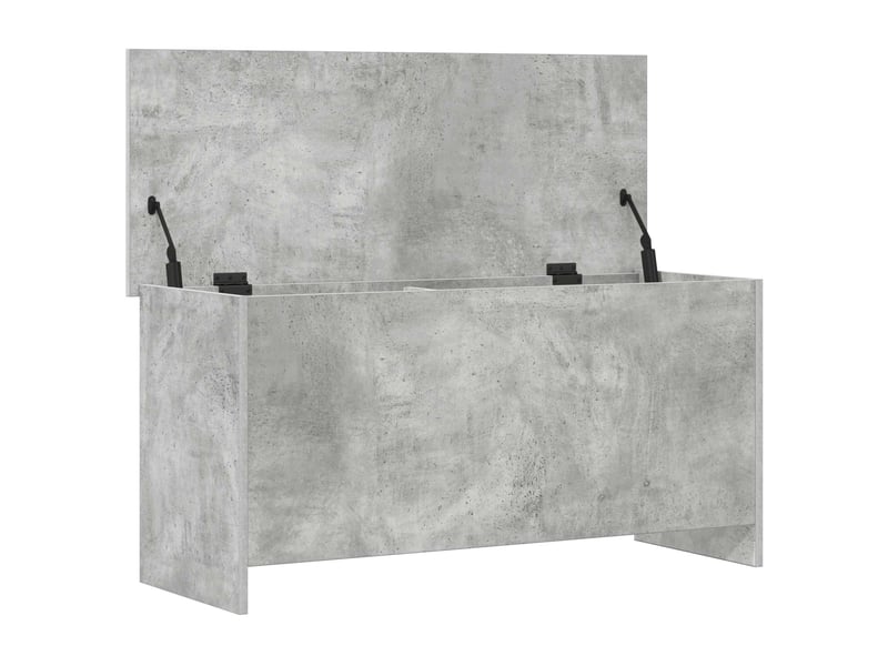  Coffre de rangement avec stockage gris béton 100x40x50 cm  - Conforama E