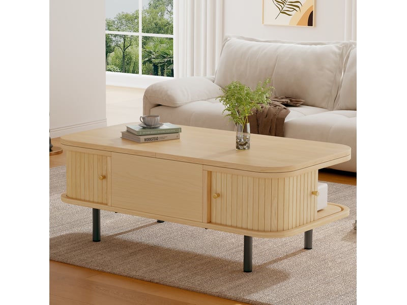  Table basse relevable avec rangement 101 x 51 cm evryae  - Conforama D