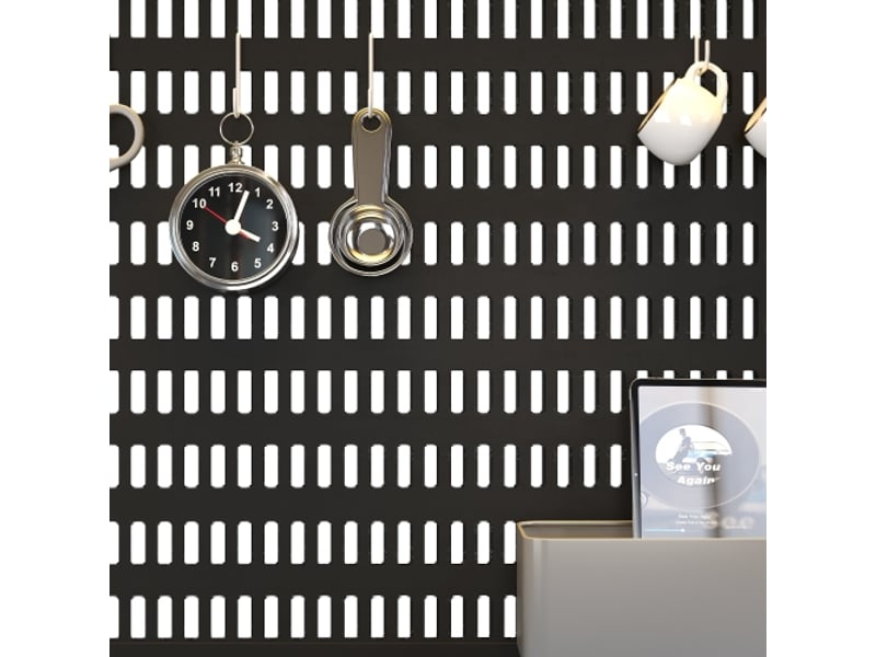  Meuble haut noir moderne avec led intelligent – placard cuisine et salon, armoire porte-bouteilles, étagères réglables  - Conforama D