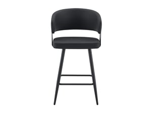 Tabouret de bar lot de 2 avec dossier enveloppant et accoudoirs intégrés