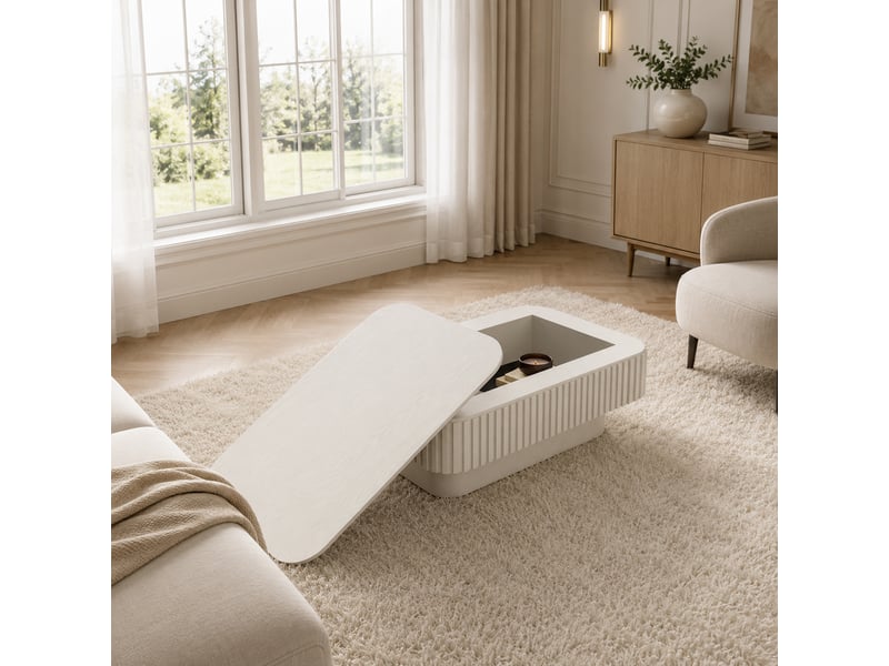  Lit mezzanine 90x200 cm en pin massif, lit enfant avec barrière de sécurité, échelle fixe et tablette, sommier à lattes inclus, blanc et bleu marine  - Conforama D