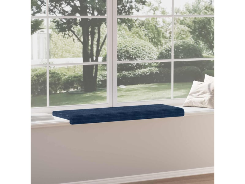  Coussin de banc, coussin d'assise, coussin de canapé velours côtelé en peluche bleu marine cf53868  - Conforama D