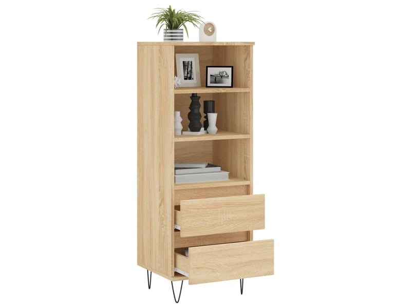  Buffet haut - bahut - meuble de rangement chêne sonoma 40x36x110 cm bois d'ingénierie  - Conforama D