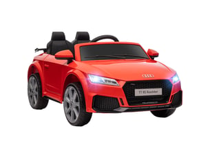 Voiture électrique pour enfants de 3 à 5 ans, modèle audi tt sous licence, avec télécommande et phares led, dimensions : 102 x 60 x 44 cm, rouge.