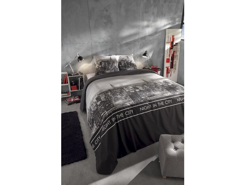 Parure De Lit Friends 2 Personnes - Housse De Couette 240x220 Cm + 2 Taies 63x63 Cm