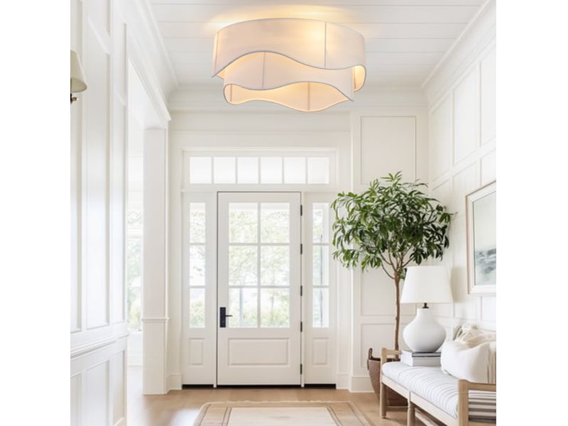  Ventilateur de plafond 19 pouces avec éclairage, abs, commande app et télécommande, 6 vitesses réversibles  - Conforama B