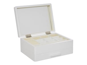 Boîte à bijoux de noël blanche l. 21 cm