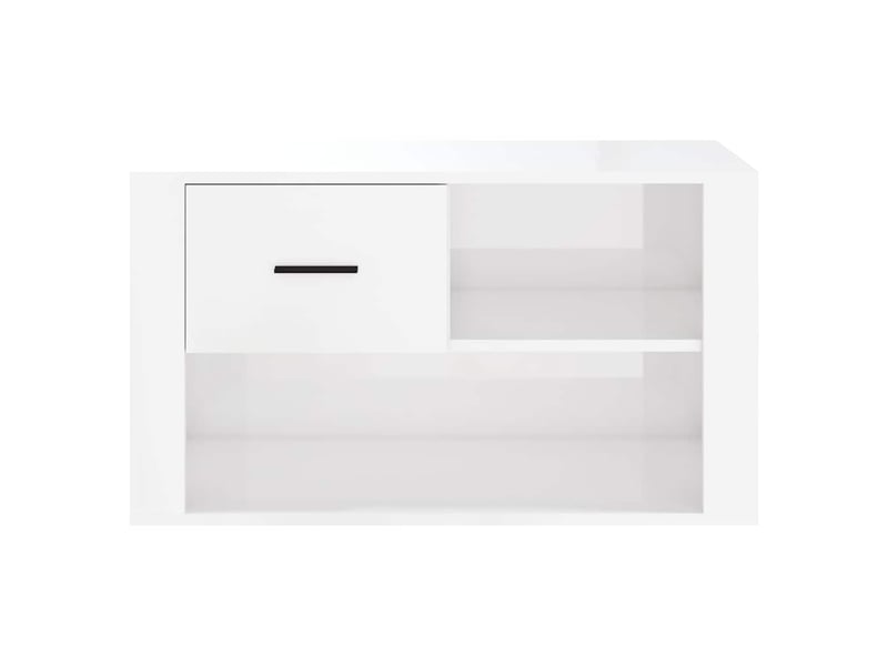  Meuble à chaussure | armoire à chaussure blanc brillant 80x35x45 cm bois ingénierie  - Conforama E