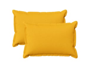 Lot de 2 coussins, coussins décoratifs houten jaune clair lin synthétique cf56499