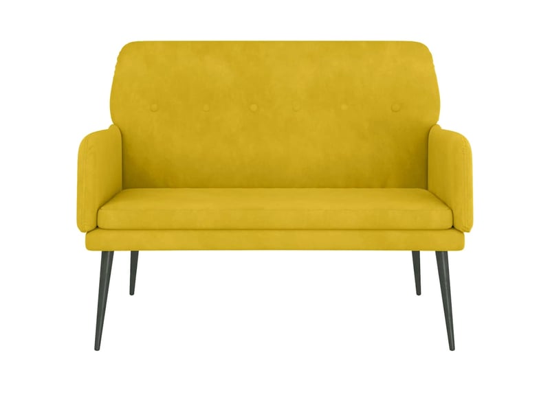  Banc chambre, banc de lit jaune 108x79x79 cm velours shl46650  - Conforama C