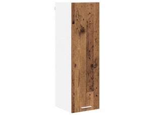 Meuble de rangement cuisine, armoire suspendue bois ancien 30x31x100cm