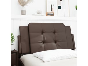 Coussin de tête de lit, coussin décoratif zadar marron 100 cm similicuir