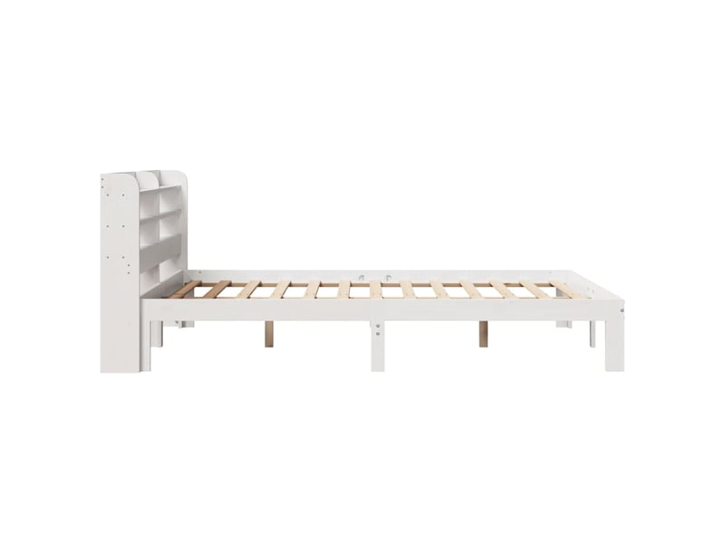  Lit double- lit adulte -  cadre de lit avec tête de lit sans matelas blanc 140x200 cm  - Conforama D
