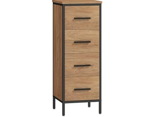 Meuble de salle de bains 4 tiroirs compact style industriel evryae