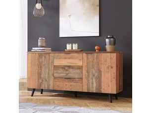 Buffet 3 porte(s)  2 tiroir(s) <strong>ROLIPO</strong> <strong></strong> - 35 cm coloris marron 