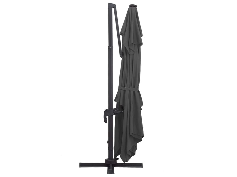  Parasol de jardin | parasol d'extérieur en porte-à-faux lumières led mât en aluminium shl3809  - Conforama E
