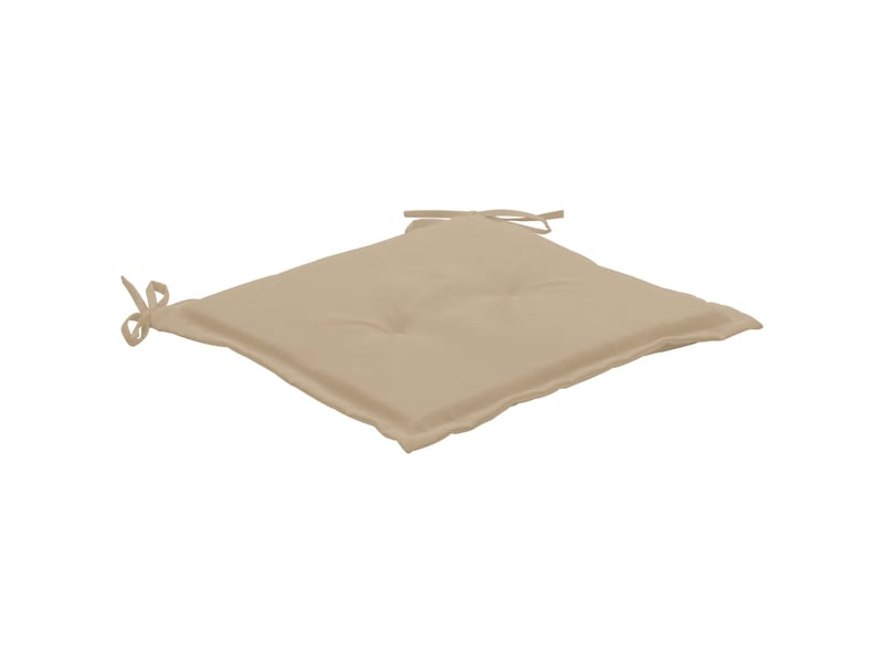  Lot de 4 coussins de chaise de jardin 100% polyester imperméable beige 40x40x3 cm dec021724  - Conforama D