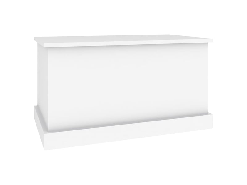 Coffre de rangement blanc 70x40x38 cm bois d'ingénierie - Conforama D