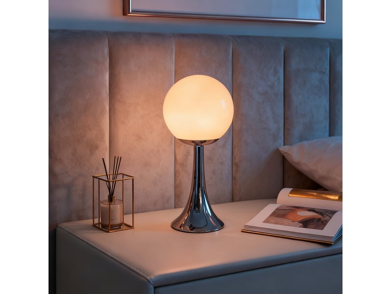  Lampe de table – ambiance pour chambre, restaurant et bar, lumière d'appoint décorative-blanc  - Conforama D