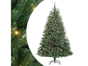 Sapin de noël, arbre de noël artificiel à branches articulées vert 210 cm cf61099